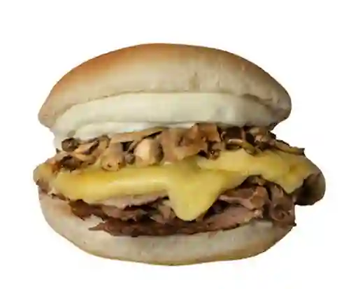 Churrasco Champiñon Queso Porcion Papas Fritas Naturales