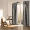 Cortina Blackout Con Presillas Tweed Gris 140 x 240 cm Casaideas