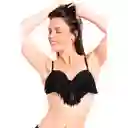 Bikini Estilo Sostén Con Flecos Negro Talla S Samia