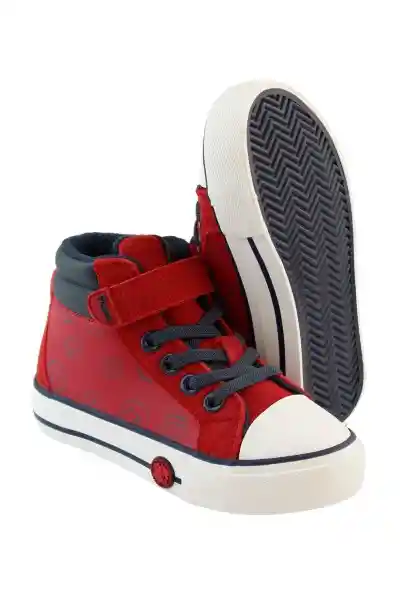 Zapatillas Urbana Caña Velcro Andante Niño Rojo 22 872 Ficcus