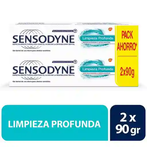 Sensodyne Pack Pasta Dental Limpieza Profunda 90g c/u