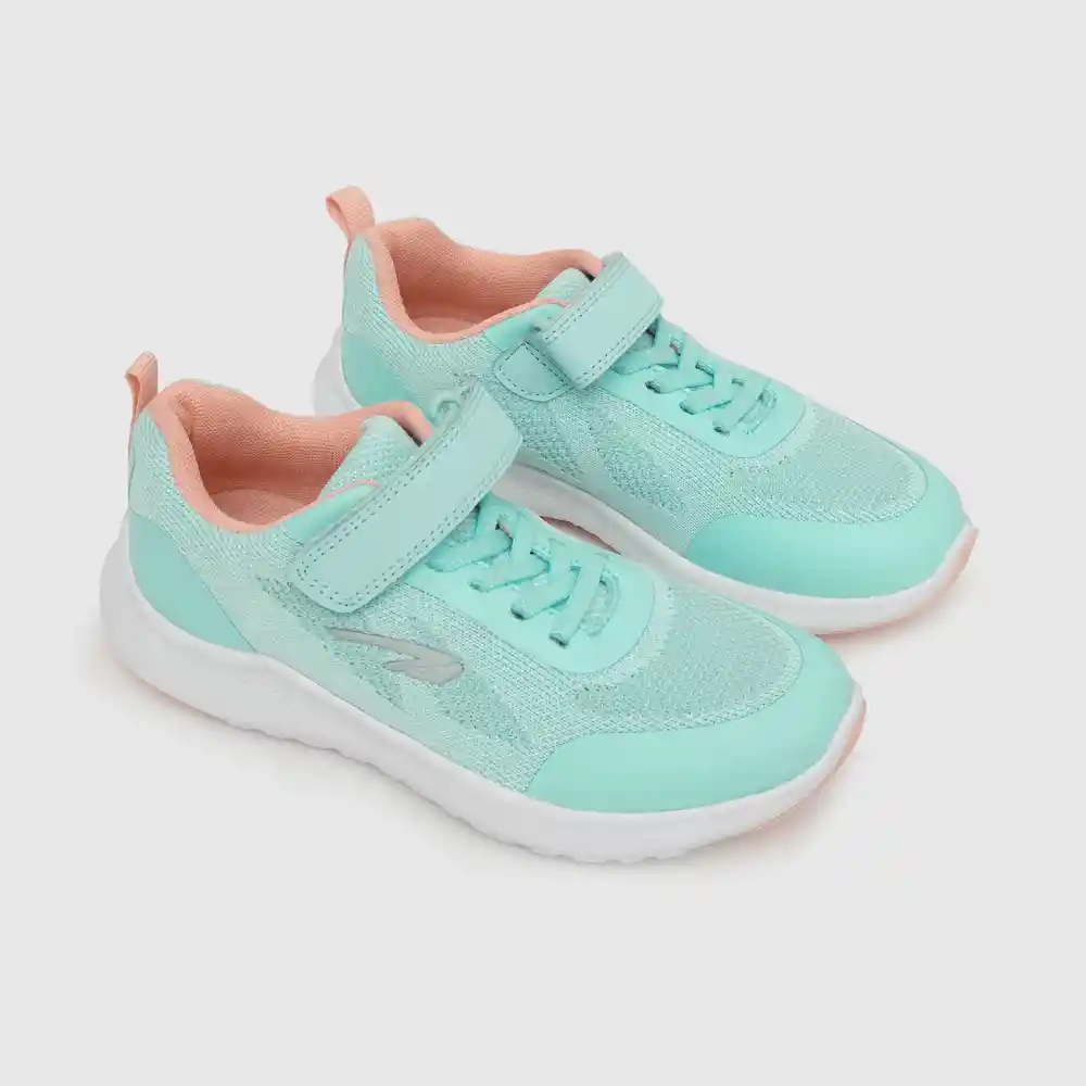 Zapatillas Botellas Recicladas De Niña Celeste Talla 38