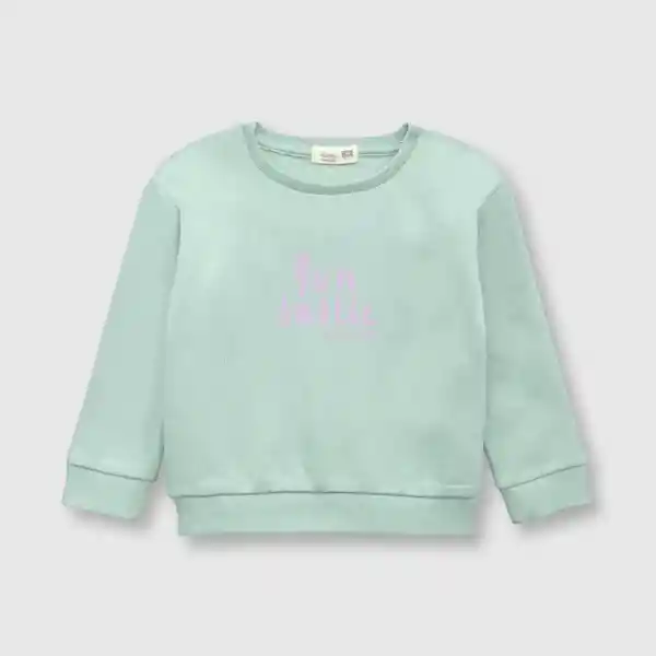 Polerón Estampado de Bebé Niña Menta Talla 3/6M Colloky