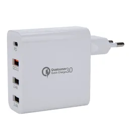 Adaptador Pared 110 240v Tipo C y 3 Usb