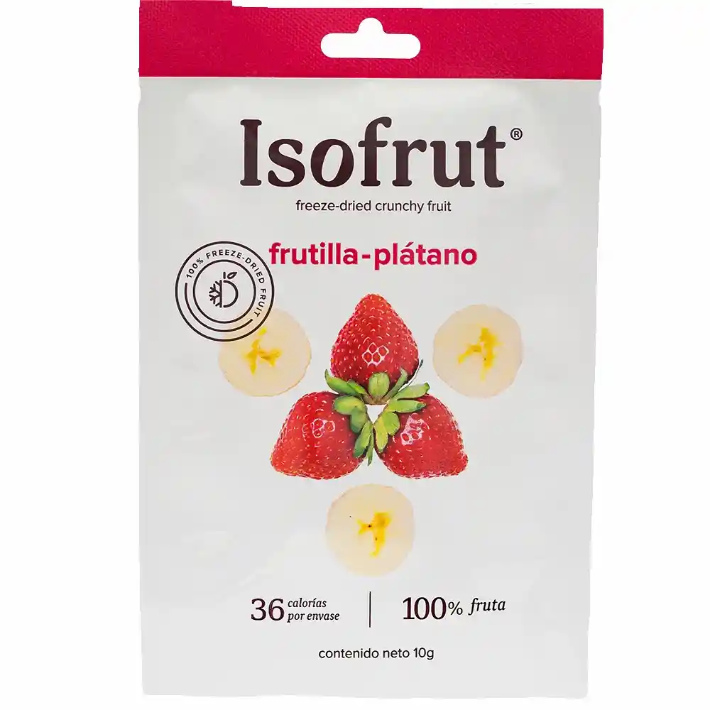 Isofrut Frutilla y Plátano Liofilizado
