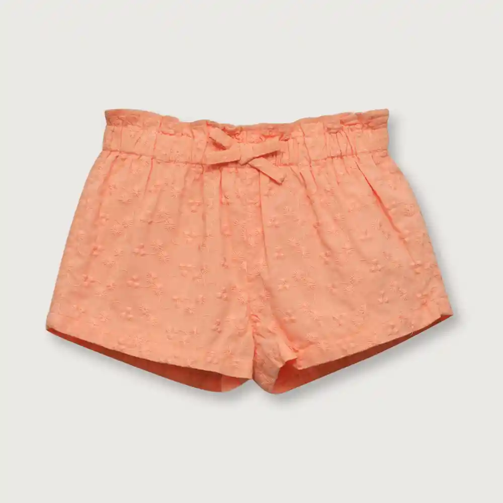 Short Cintura Elástica Damasco Niña Talla 12m