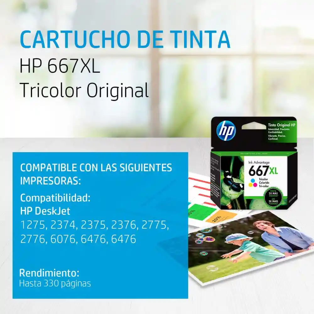 Tinta 667 Xl Color