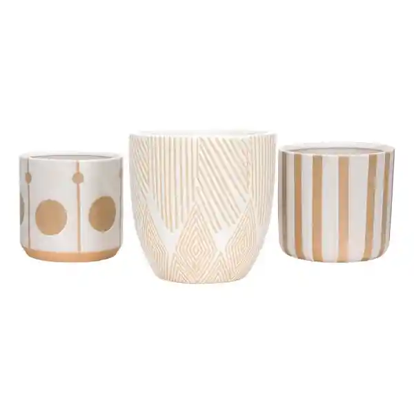 Maceta de Cerámica Con Diseño 20.9 x 19.4 cm 3228397000022