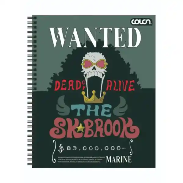 Cuaderno Universitario te One Piece 100 Hojas