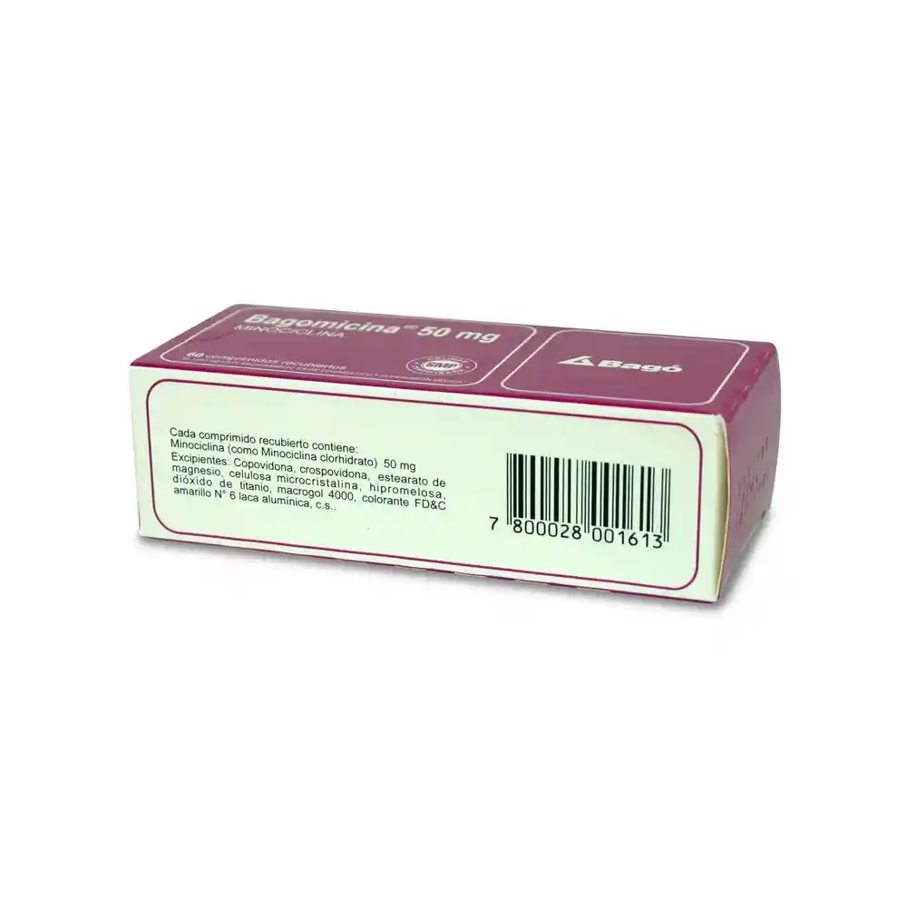 Bagomicina 50 mg Comprimidos Recubiertos