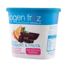 Yogen Fruz Helado de Yogurt y Fruta Sabor a Chocolate y Naranja
