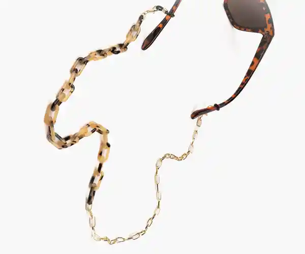 Strap de Lentes y Mascarilla Cadena Carey Dorado Lounge