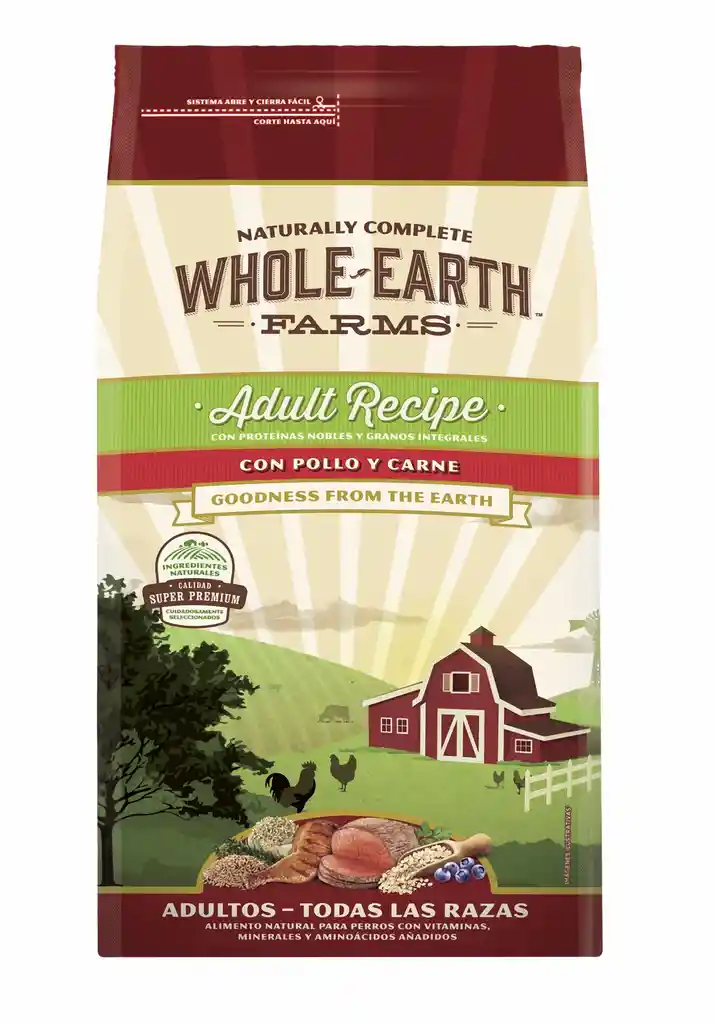 Whole Earth Farms Alimento para Perro Adulto con Pollo y Carne Vacuna
