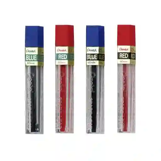 Pentel Mina Grado Hb Rojo 0.7 mm
