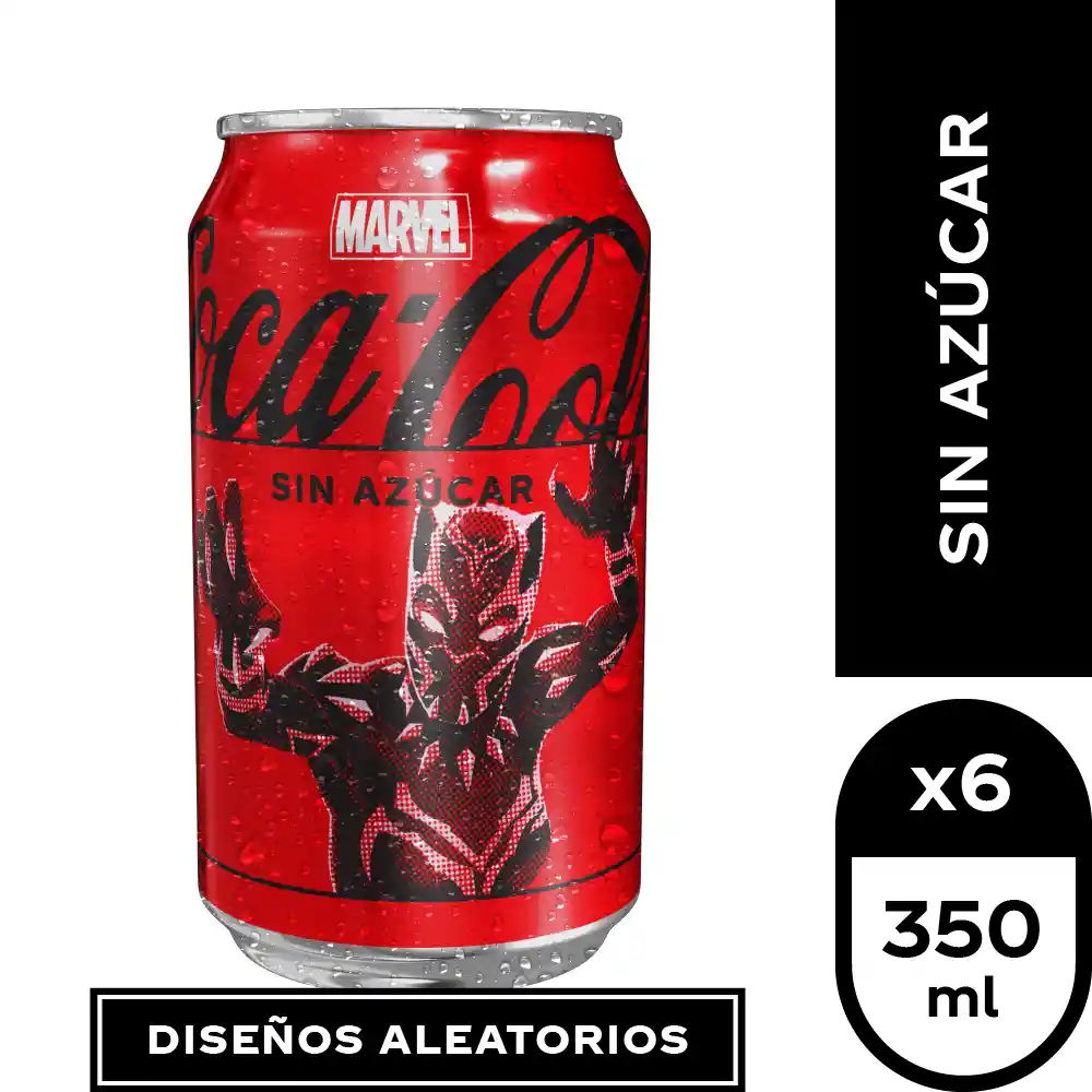 Coca-Cola Gaseosa Sin Azúcar 350 mL x 6 Und