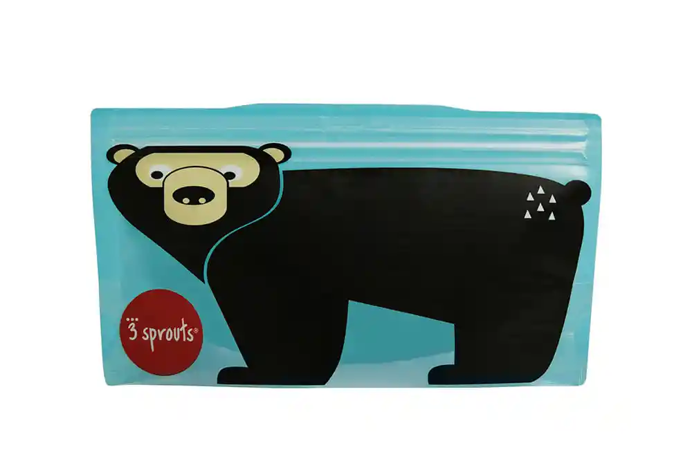 3 Sprouts Bolsa Reutilizable para Snack Oso