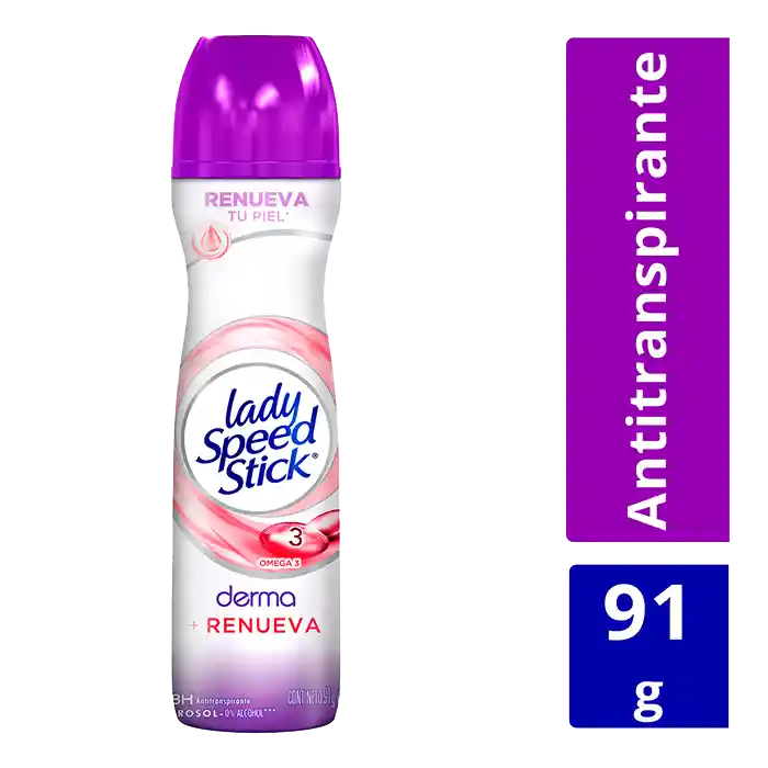 Lady Speed Stick Antitranspirante Omega 3 Derma + Renueva Spray