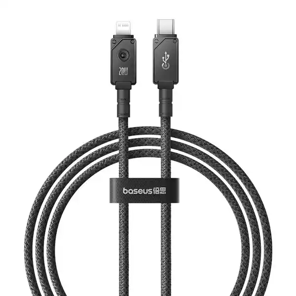 Baseus Cable Carga Rápida Tipo C a Lightning 20W Negro 1 m
