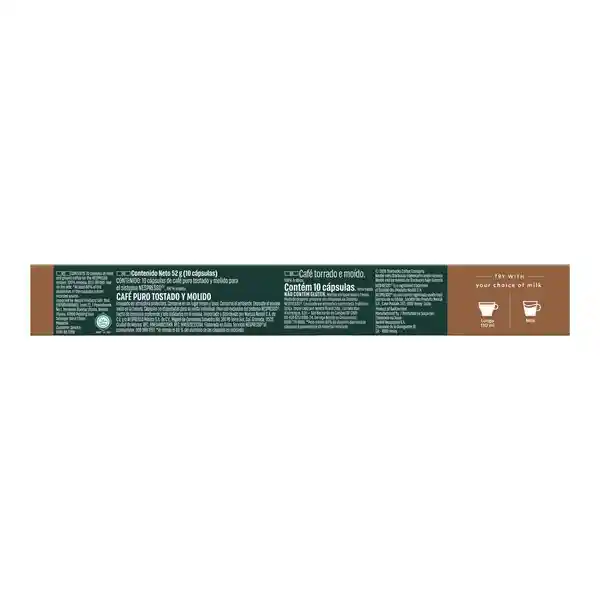 Café En Cpsula Nespresso Starbucks House Blend Lungo 10 pza