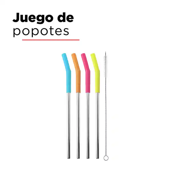 Miniso Set de Popotes Multicolor