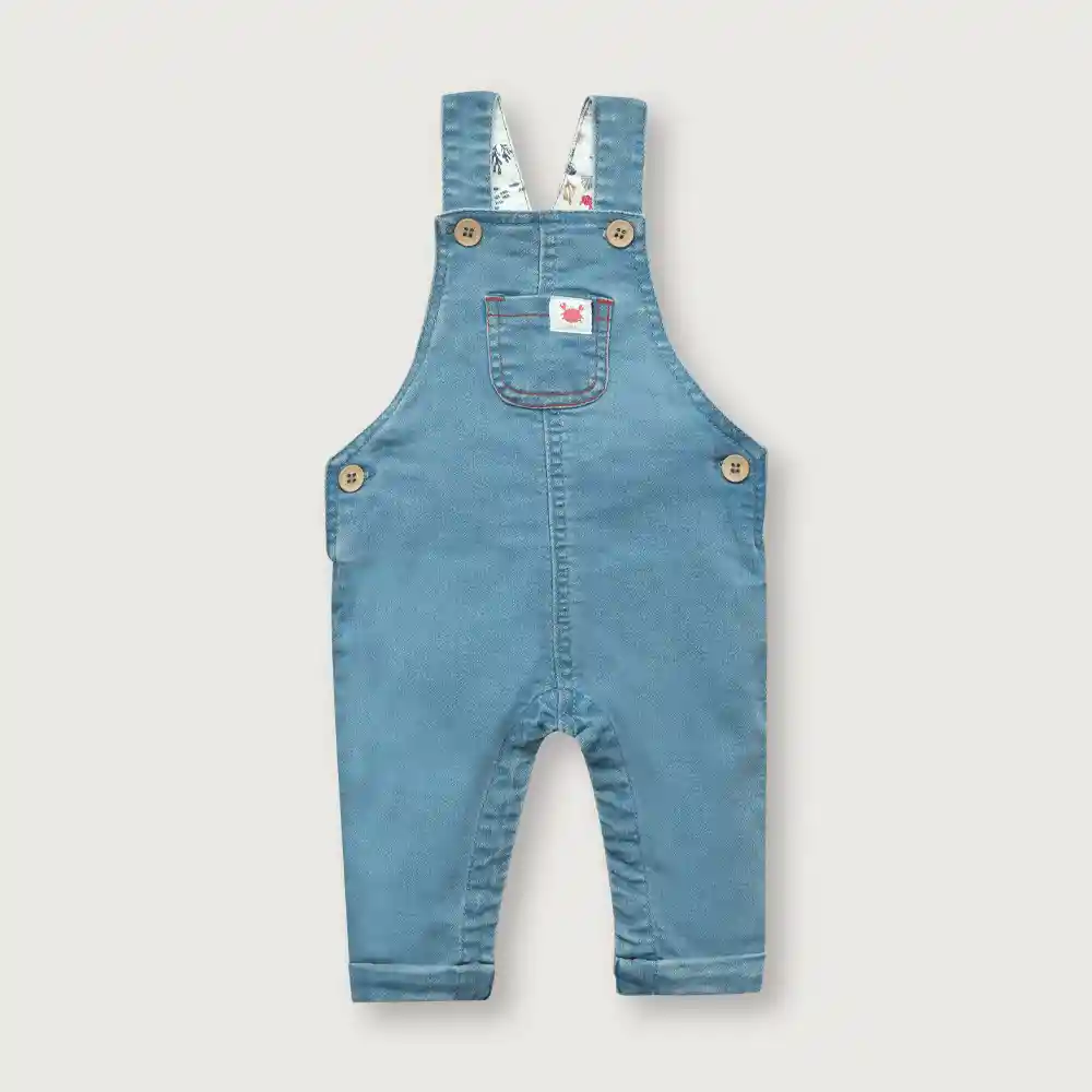 Jardinera Bolsillo Frontal De Niño Denim Talla Rn