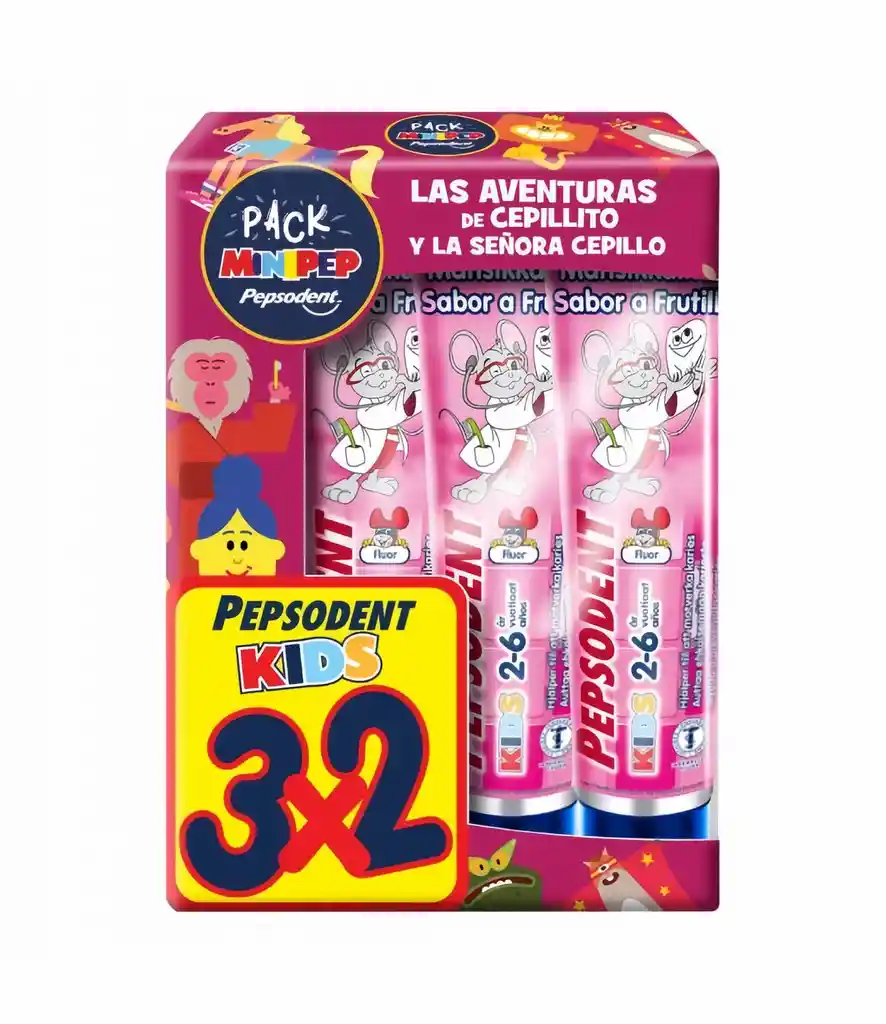 Pepsodent Estuche Crema Minipep 50G+Cepillo