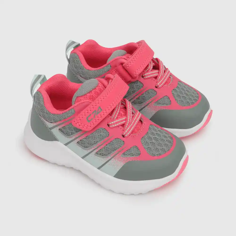 Zapatillas Deportivas Para Niña Gris Y Fucsia Talla 24