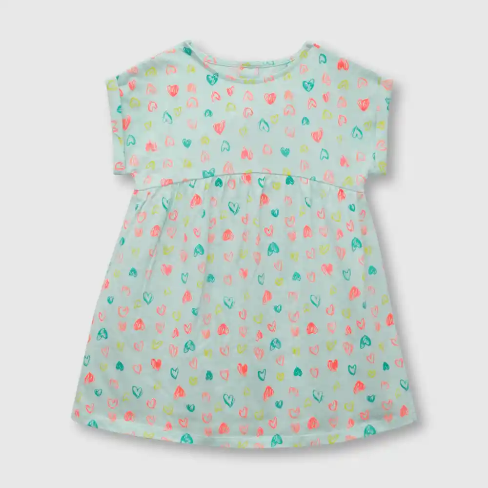 Vestido Flores Calipso De Niña Claro Talla 3/6 Meses