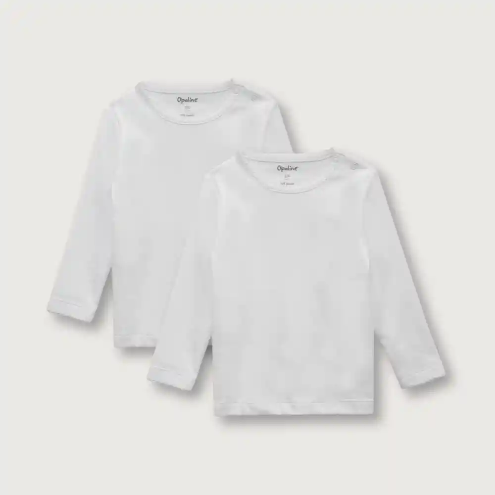 Pack De Camisetas De Niña Blanco Talla 2a