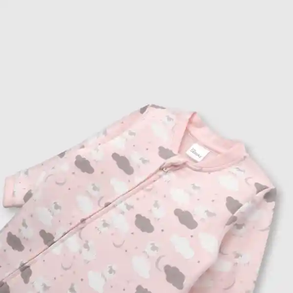 Pijama de Franela de Bebé Color Rosado Talla 12M Colloky