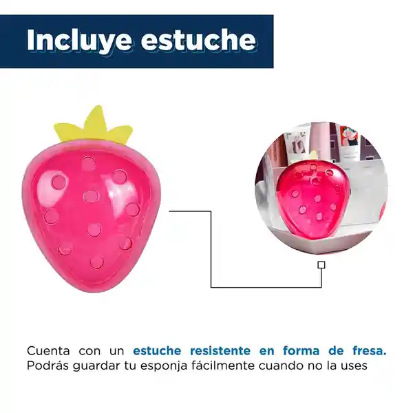 Esponja de Maquillaje Estuche Strawberry FruitSeries 2.0 Miniso