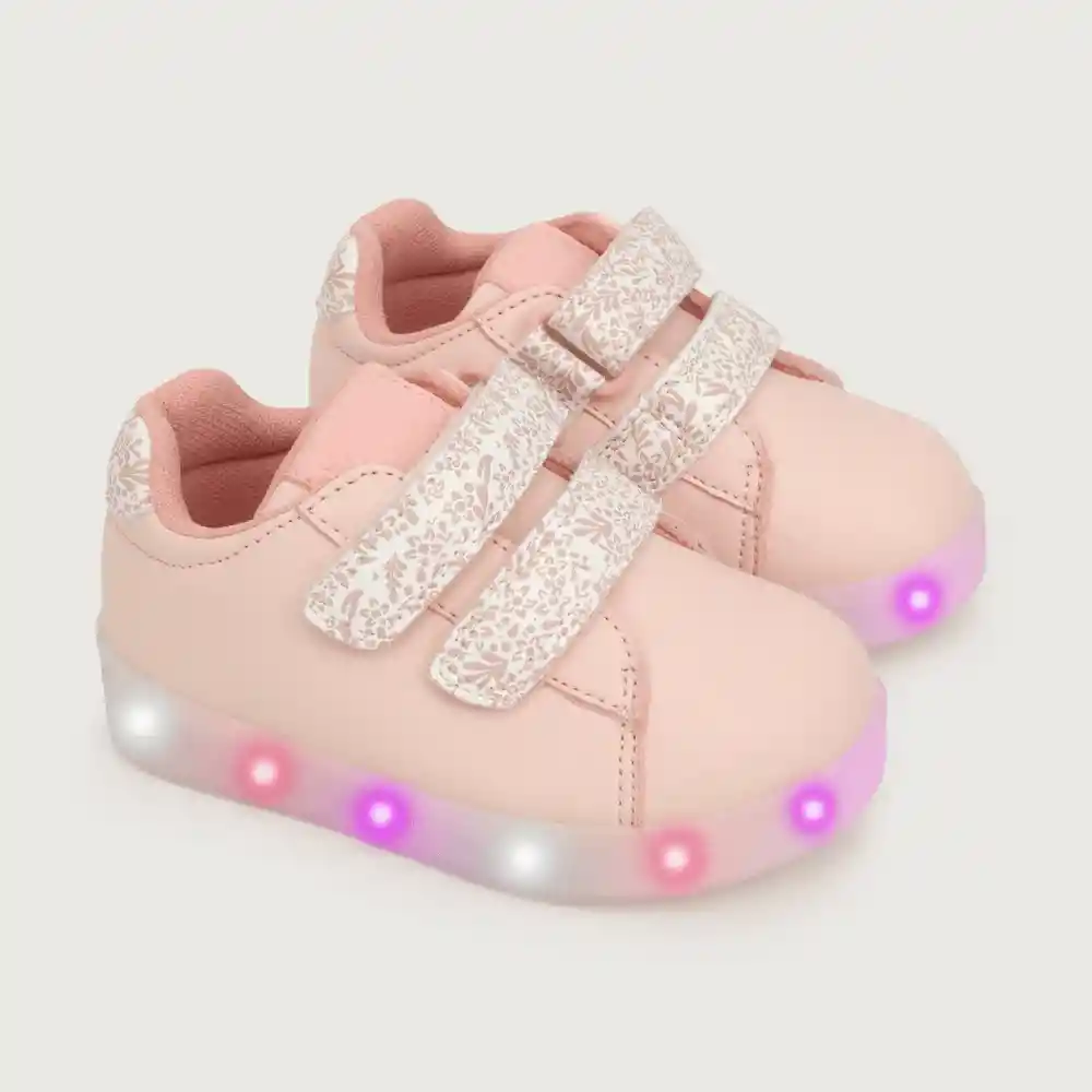 Zapatillas Luces Urbana Niña Rosado Talla 22
