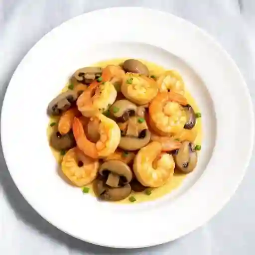 Camarón con Champiñón