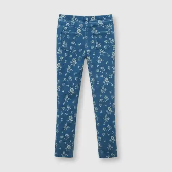 Jegging de Niña Elasticada Estampada Light Denim Talla 4A Colloky