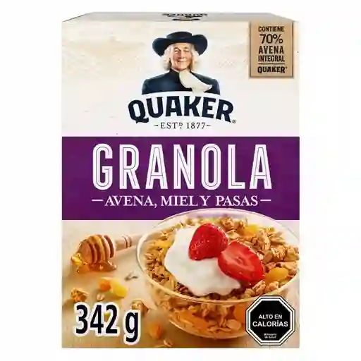 Quaker Granola con Avena Miel y Pasas