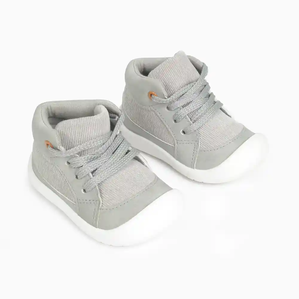 Botines De Cotele Niño Gris Talla 18