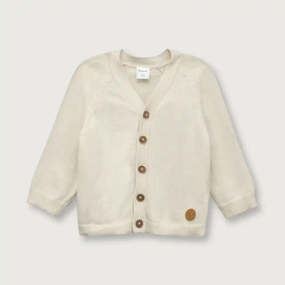 Chaleco Cuello en V Niño Naranja Neón Talla 9M Opaline