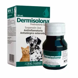 Dermisolona Antiinflamatorio-Antialérgico Esteroidal (0.4 %) Suspensión Oral para Perros y Gatos