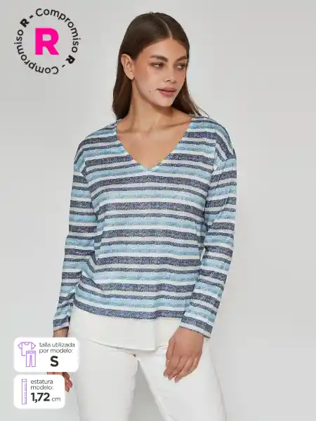 Regatta Polera Manga Larga Demetrio Color Marino L S25