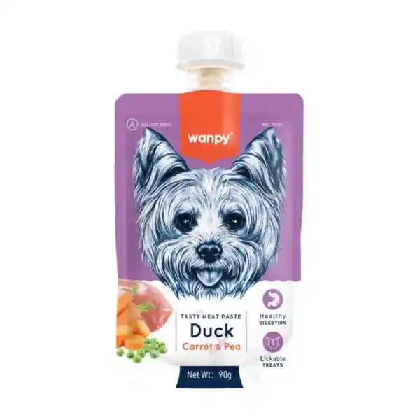 Wanpy Tasty Meat Alimento Para Perro Pasta Pato