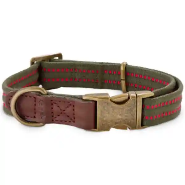 Reddy Collar Con Seguros Metal Ajustable Verde Olivo Perro Chico