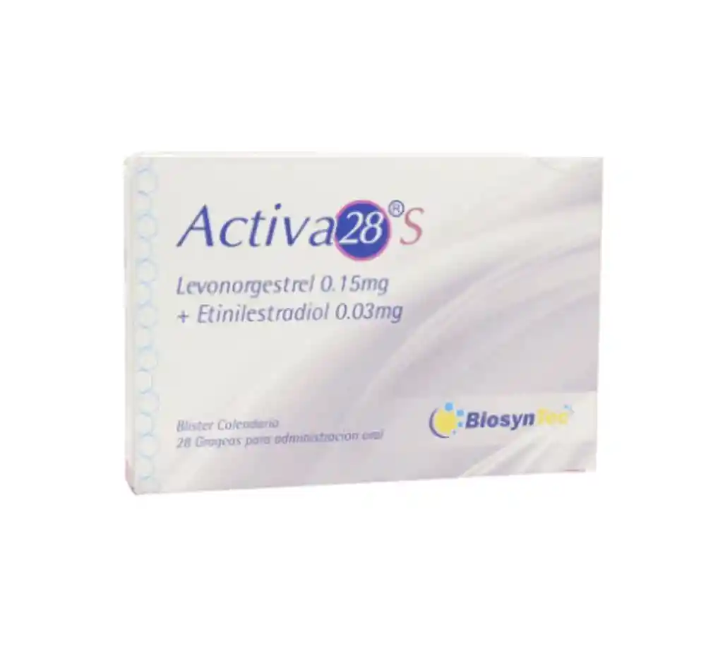 Activa 28 S Anticonceptivo (0.15 mg/0.03 mg) Grageas