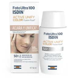 Isdin Fotoprotector Facial Fluido Spf 50+ Aclara y Unifica