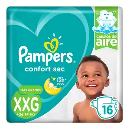 Pampers Pañal para Bebé Talla XXG Confort Sec 