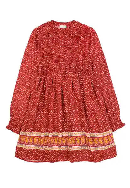 Vestido Junior Arctic 387 Niña Burdeo Talla 8 Años Ficcus