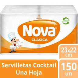 Nova Servilletas Cóctel Clásica Una Hoja