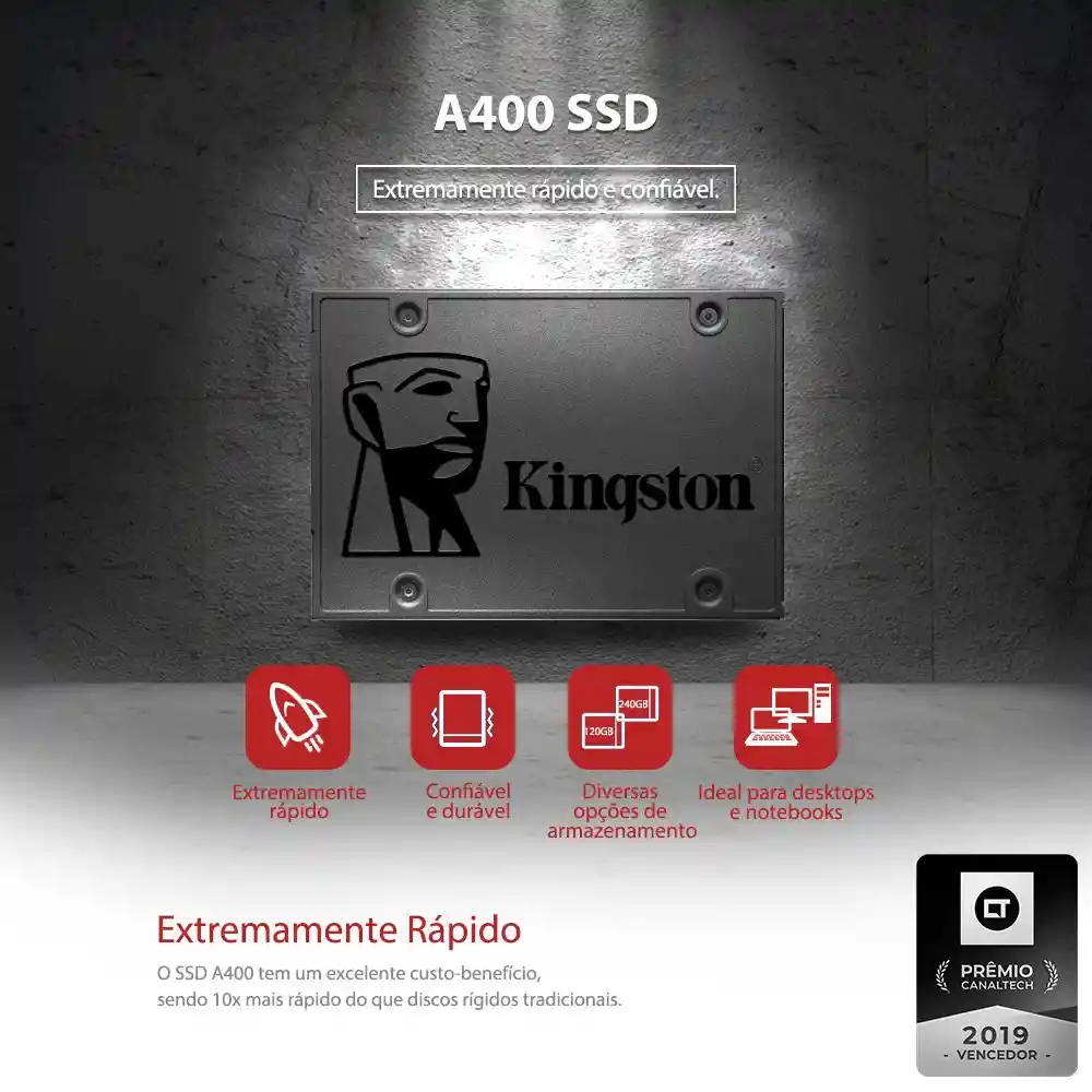 Kingston Disco Sólido Ssd 480Gb A400 Sata3 2.5