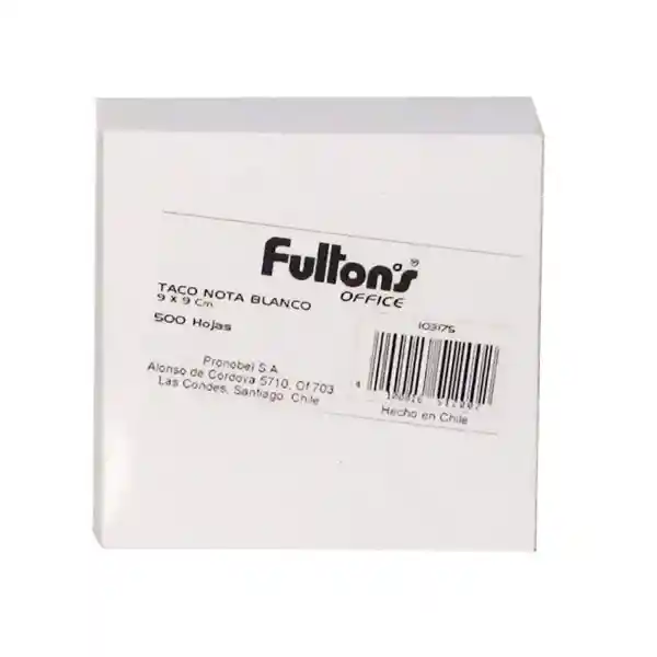 Fultons Taco de Nota Blanco 103175