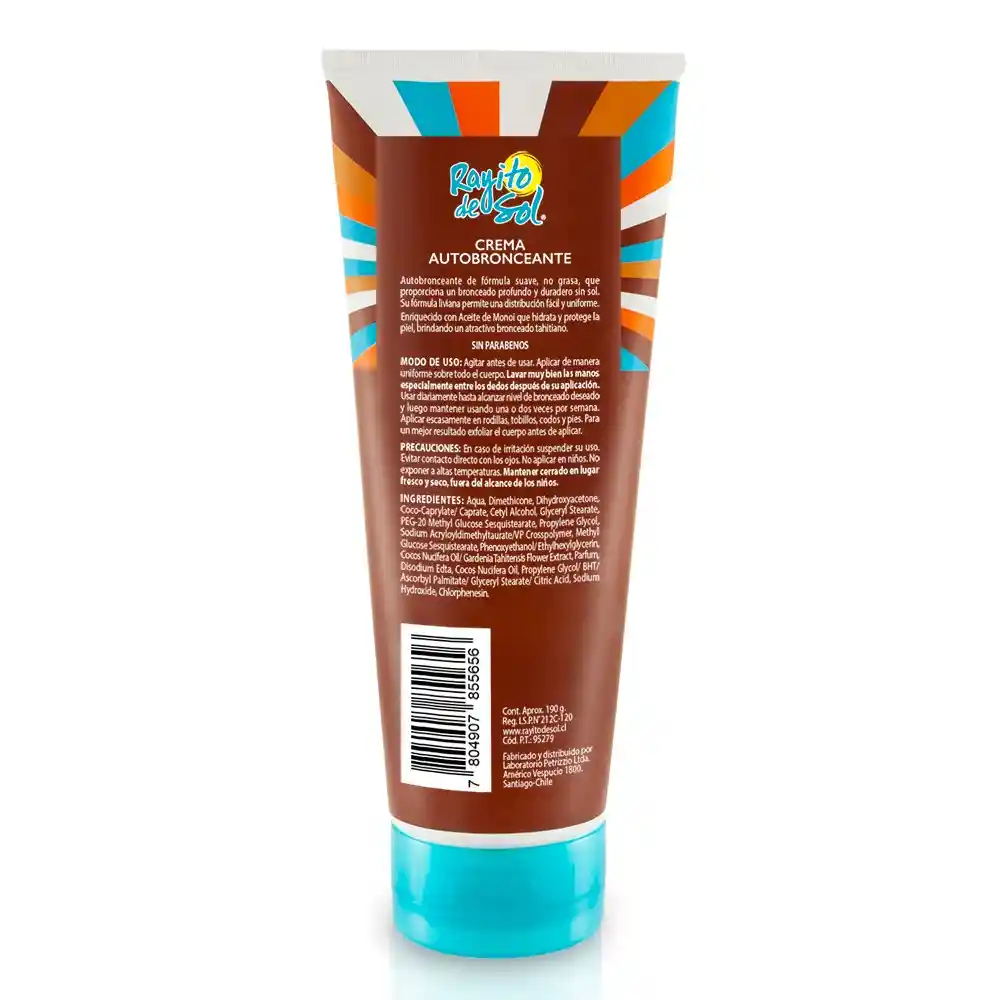 Rayito De Sol Crema Autobronceante Bronce