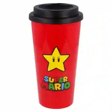 Vaso Café Doble Pared Grande Mario Bros